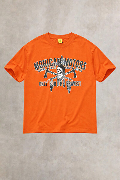 Overdrive Tricou unisex oversize portocaliu Mohican Motors
