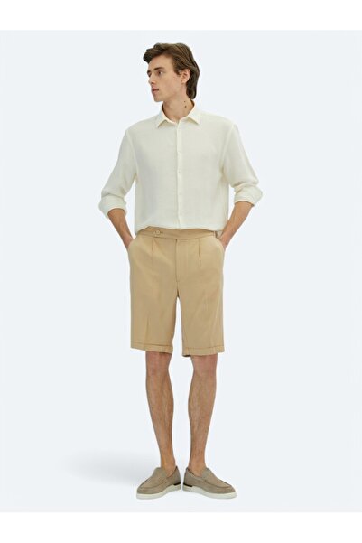 Kip Тканина з верблюжої вовни Carrot Fit Casual Бермуди