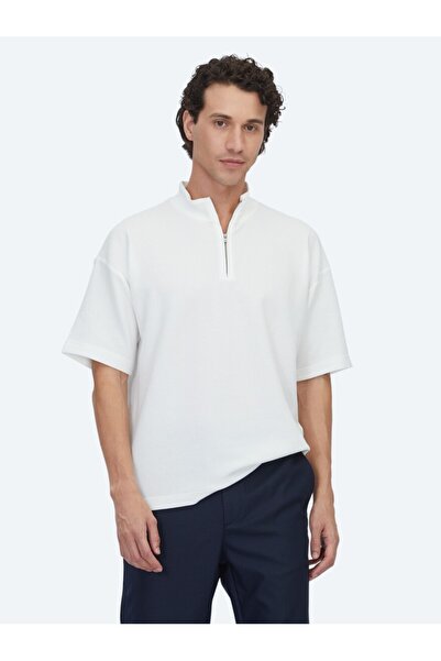 Kip Екрю з малюнком, футболка з високим коміром