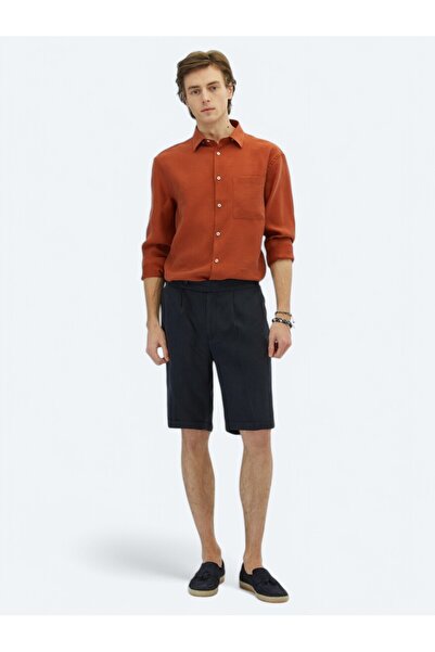 Kip Lacivert Dokuma Carrot Fit Повсякденні бермуди