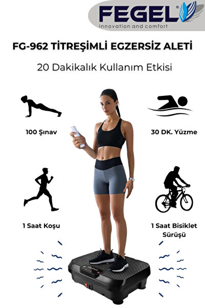 Fegel FG-962 Titreşimli Spor ve Egzersiz Aleti – 99 Kademe, Uzaktan Kumandalı...