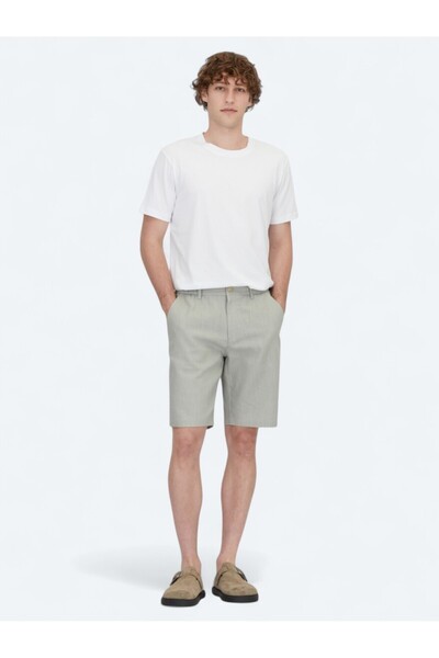 Kip Бермуди з бавовняної суміші зеленого кольору Ніл, ткані, джогінг, фітнес,...