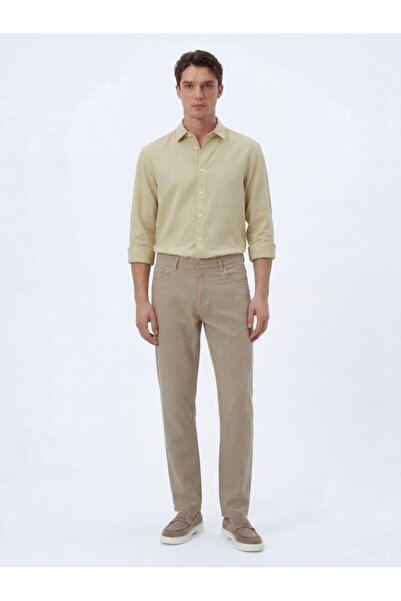 Kip Vizon Dokuma Regular Fit Casual Pamuk Karışımlı Pantolon