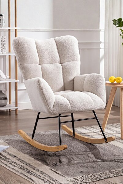 Generic Modern White Rocking Chair