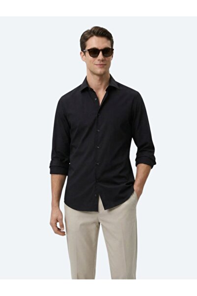 Kip Cămașă cu mânecă lungă țesută simplă - KP 10106671