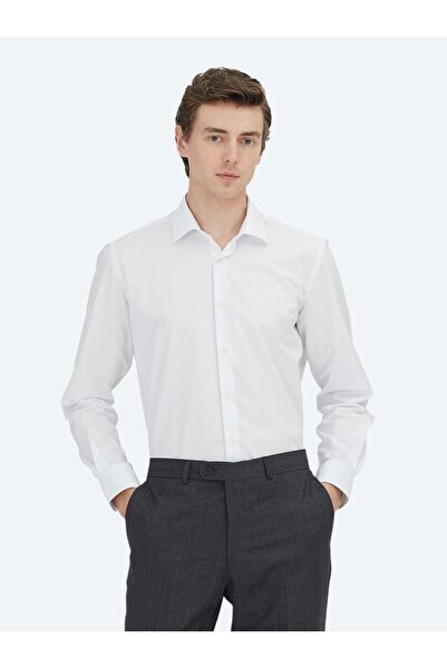 Kip Біла сорочка Regular Fit з класичним кроєм, виготовлена з бавовняної суміші