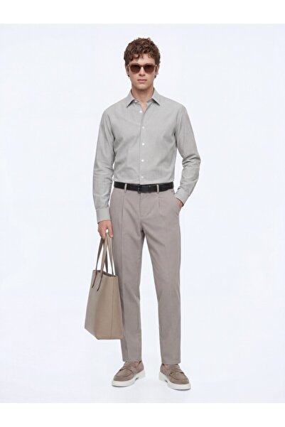 Kip بنطال كاجوال منسوج من فرو المنك بقصة عادية ومخلوط بالقطن