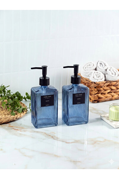 netteucuzluk 2 عبوة من موزع الصابون السائل الزجاجي سعة 500 مل للمطبخ (2 قطعة ...