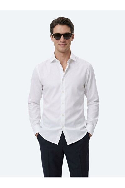 Kip Біла пряма класична сорочка з 100% бавовни