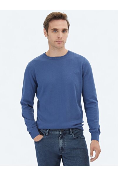 Kip Індиго велосипедний комір, прямий трикотаж з бавовняною сумішшю