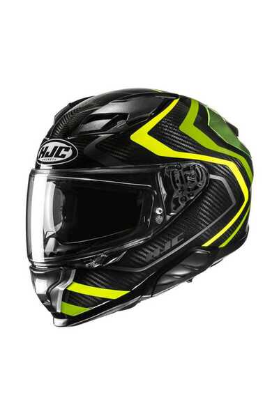 HJC F71 Tozz MC3H Kapalı Motosiklet Kaskı Siyah Neon Sarı