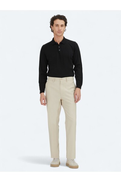 Kip Бежеві прямі штани Regular Fit Casual