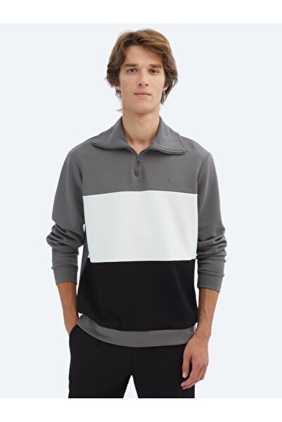 Kip Antrasit Dik Yaka Sweatshırt