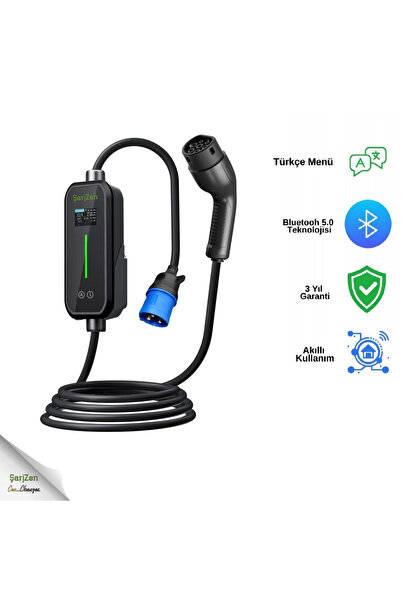Power Zen 2 7.4 Kw Taşınabilir Araç Şarj Cihazı (wifi+bluetooth Mobil Uygulama)