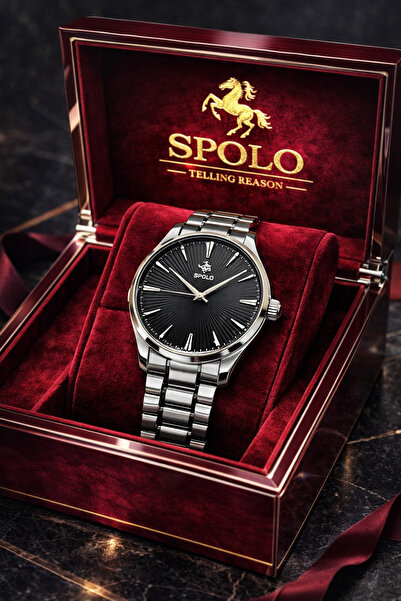 S.POLO Brand Waterproof Men's Wristwatch Bracelet