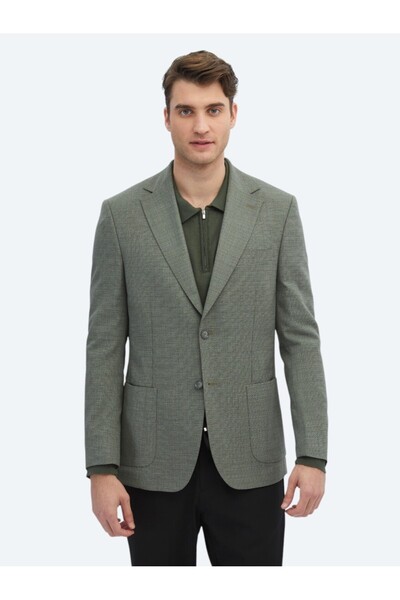 Kip Сучасний піджак з хакі візерунком