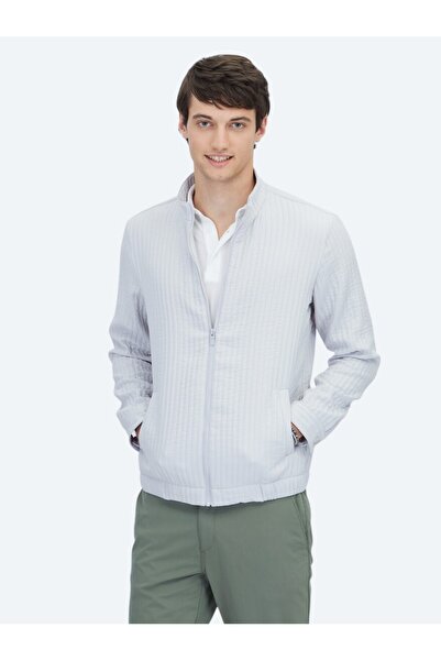 Kip Сірий комір-стійка, повсякденний тканий піджак