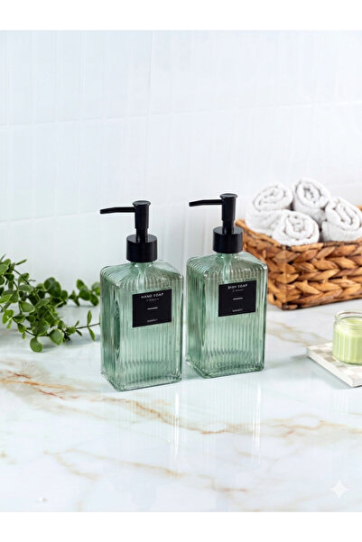 netteucuzluk 2 Συσκευασίες 500 ml Γυάλινο Δοχείο Υγρού Σαπουνιού Κουζίνας (2 ...