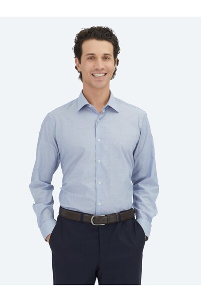 Kip Синя сорочка класичного крою з бавовняної суміші