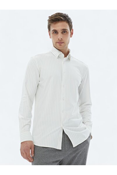 Kip Біла смугаста сорочка прямого крою
