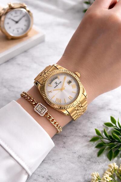 Daniel Klein Çelik Kordon 30 Mt Suya Dayanıklı Kadın Kol Saati+Bileklik BFG.1...