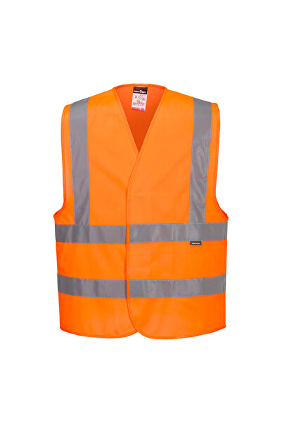 PORTWEST سترة تحذير برتقالية للرجال