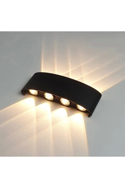Cata 15 W İki Yönlü Led Duvar Aplik - Gün Işığı (3000K)  - Siyah - IP44 - CT-8013G