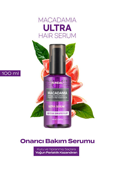Kundal Kuru ve Yıpranmış Saçlara Onarıcı Bakım Serumu KUNDAL Macadamia Ultra ...