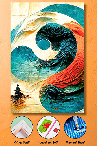 HONDEP 5D Sayılarla Elmas Boyama 50x40 cm Kendin Yap DIY Puzzle Hobi Seti Moz...