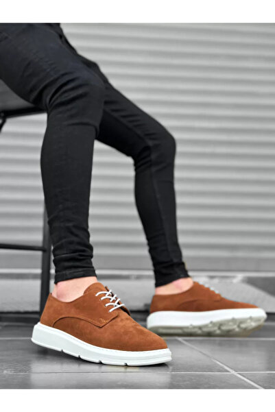 BOA BA0003 Ανδρικά παπούτσια Casual με κορδόνια Suede Classic Tan Λευκή ψηλή ...