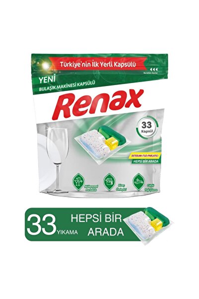 Renax 3 ADET Hepsi Bir Arada Bulaşık Makinesi Tableti 33lü