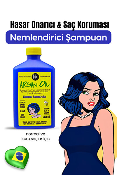 Lola From Rio Argan / Pracaxi Yağı Şampuanı, Süper Zengin Formülasyon, Yıpran...