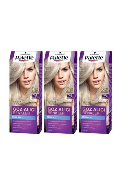 Palette Göz Alıcı Renkler 10-1 Küllü Açık Sarı 3 Adet