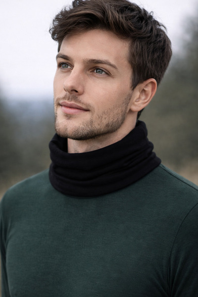 Sacce Scarves&Accessories Zimski crni topli šešir za vrat