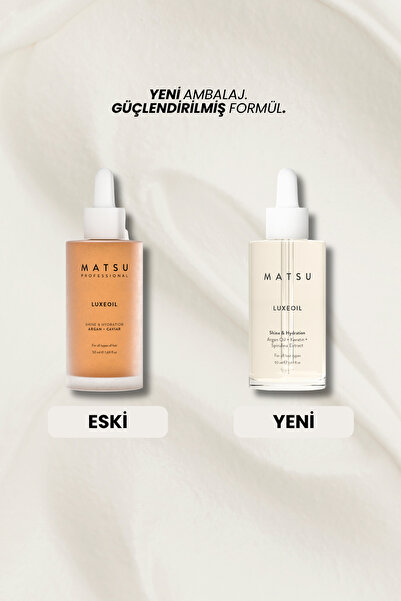 MATSU Luxeoil Argan & Havyar Özlü Besleyici Saç Bakım Yağı | Parlaklık ve Nem 50 ml