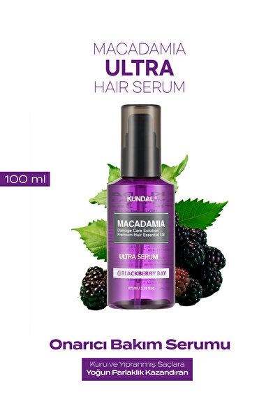 Kundal Kuru ve Yıpranmış Saçlara Onarıcı Bakım Serumu KUNDAL Macadamia Ultra ...
