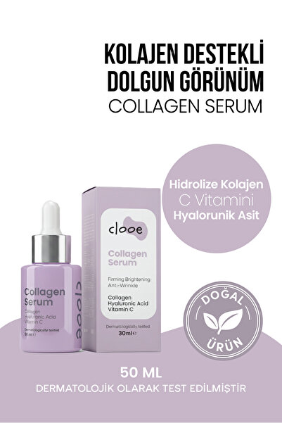 clooe Doğal Kolajen Serum - Gliserin Hyaluronik Asit Camellia Sinensis Kolaje...