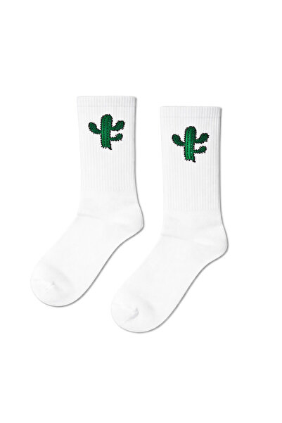 CARNAVAL SOCKS Trendey Green Cactus Patterned Colorful Sports Socks