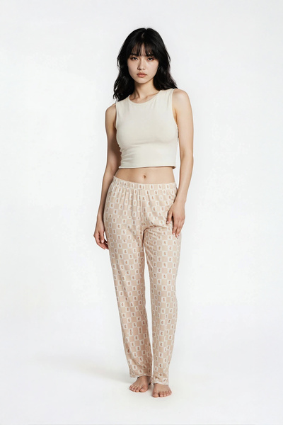 Ecrou Women's Ecru Sleepy Tdy Single Pajama Pants