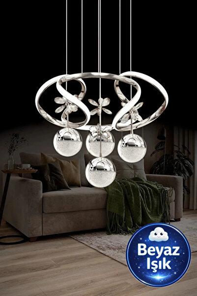 Luna Lighting Zümrüt Model Salon Yatak Yemek Odası Mutfak Krom Kaplama Modern...