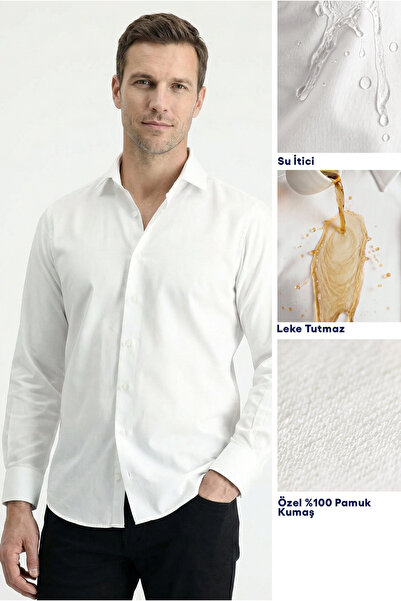 Kiğılı Μακρυμάνικο πουκάμισο Slim Fit Classic Nano Care, αδιάβροχο, ανθεκτικό...