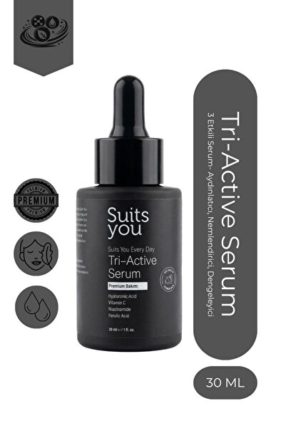 suitsyou Tri-Active Serum 3’lü Etki Aydınlatıcı-Nemlendirici-Leke Karşıtı-Cil...