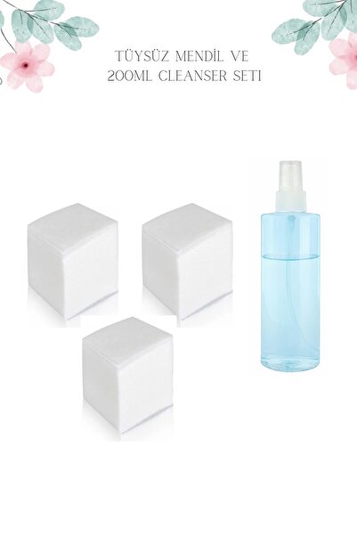 FREELADY 200ml Cleanser Pompalı Şişe - Tüysüz Mendil 300’lü
