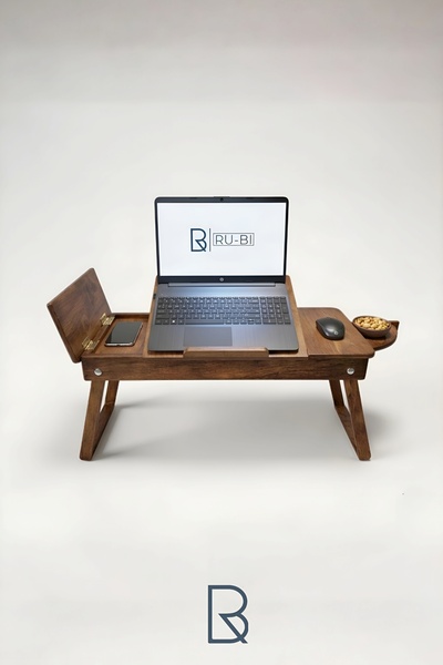 RU-BİSHOP Katlanabilir Laptop Masası Sehpası Rahle Kahvaltı Sehpası