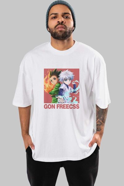 Ankhises Gon Freecss HUNTER X HUNTER 4 Anime Prednja Štampano Bela Oversize k...
