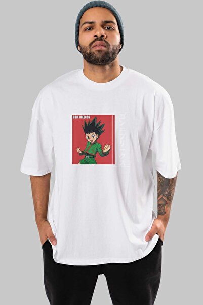 Ankhises Gon Freecss HUNTER X HUNTER 5 Anime Prednja Štampano Bela Oversize k...