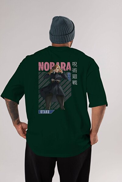 Ankhises Nobara Kugisaki 4 Anime Leđa Štampano Smaragdno Zelena Oversize kroj...