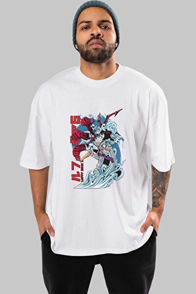 Ankhises MONKEY D. LUFFY GEAR5 2 Anime Prednja Štampano Bela Oversize kroj T-...