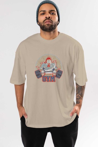 Ankhises Mumm-ra GYM T-shirt са Oversize kroj , беж, са Štampano на предњој с...