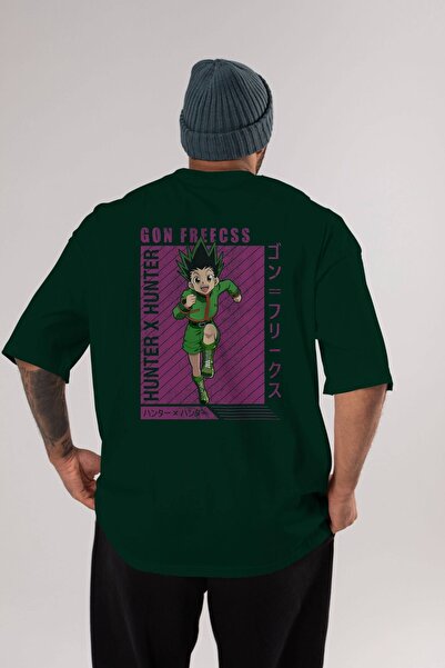Ankhises Gon Freecss HUNTER X HUNTER 3 Anime Back Štampano Emerald Green Over...